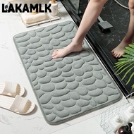 LAKAMLK Bath Mat Washable Carpets Bathtub Water Absorption Cobblestone Embossed