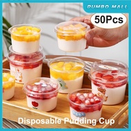 Disposable Dessert Cup Round Pudding Cups with Lid Plastic Mousse Cup for Cupcake Tiramisu Cawan Pen