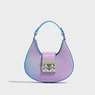 กระเป๋าแคปซูลผู้หญิงเทคโนโลยีการไล่ระดับสีใหม่โซ่เดิมออกแบบเฉพาะเสี้ยวกระเป๋าถือกระเป๋าร่อซู้ล  Twisted egg bag female new gradual change technology chain original niche design crescent handbag crossbody bag Gradation grey