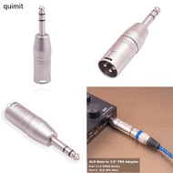 QUIM 6 35mm to 3 Pin XLR Socket  Connector Quarter Inch Socket to XLR Converter