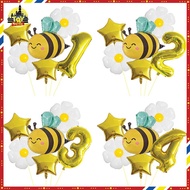 Animal Bee Daisy Aluminum Foil Balloon Set for Birthday Party Decoration, 16-Inch Number Decoration 