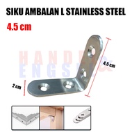 Siku Ambalan L 4 cm - 65 cm / Siku L Lemari Rak Verseng (Isi 2 Pcs)