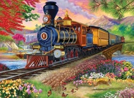 Scenic Steam Engine กระดาษปริศนา 300 500 1000 ชิ้นจิ๊กซอว์ปริศนาสําหรับห้องนอนห้องรับแขกผ่อนคลายห้อง
