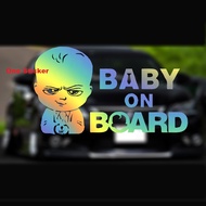 Ready Cutting Sticker Car Body Glass Baby on Board Cool Cute Baby Boss Stickers