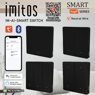 Imitos AI-Smart Tuya Switch 1G/2G/3G/4G/20A Bluetooth, Tuya APP Control, Voice Control, Timer