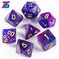 7 Universe Starry Sky Dice DND Running Group Multi-Sided Board game Dice Swing Board game Accessorie