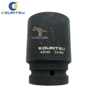 Kouritsu 1 inch 42mm long tube socket head, super hard Cr-Mo steel