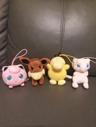 Circle K 正版寵物小精靈 寶可夢毛公仔 胖丁,伊布,可達鴨, 夢幻