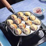 Non-stick Fried Baking Pan Cast Iron Octopus Ball Machine Grilled Balls Household Uncoated Non-Stick Omelette Pan Quail Egg Mold Takoyaki Pan