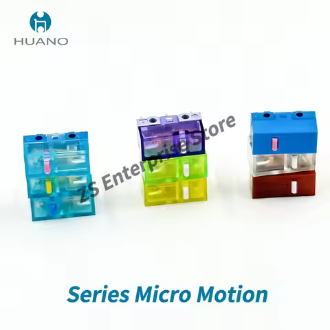 10Pcs HUANO Mouse Micro Switch Button Transparent blue Shell Pink Purple Yellow White Dot 120 Millio