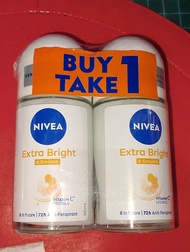 NIVEA DEODORANT Brightening & Smooth Roll-On 50ml * BUY 1 TAKE 1 *