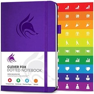 Clever Fox Dotted Notebook – Dot Grid Bullet Numbered Pages Hard Cover Notebook Journal With Thick 1