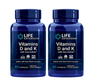 [Life Extension] Vitamins D and K with Sea Iodine 60 แคปซูล Bone Health Heart Health Immune System