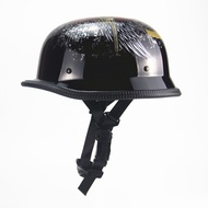 Cool Classic Styles WW2 German Helmet Half Face Capacete Retro Pedal Cruise Helm Vintage Skeleton Mo