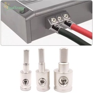 JUDICMY Car Speaker Wire Terminal, Gold Silver Pure Copper Car Audio Connector,  0GA 4GA 8GA Wire Re