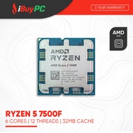 AMD Ryzen 5 7500F Processor | 6 Cores, 12 Threads | AM5 (Tray Unit)