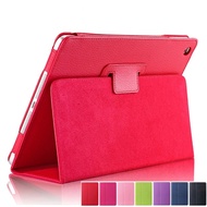 New For Apple ipad 2 3 4 Magnetic Flip Litchi PU Leather Case For ipad 3 for ipad 4 Cover with Smart