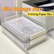 [Tutu] File Storage Box Printing Paper Box Transparent Paper Storage Office a4 File Box Paper File F