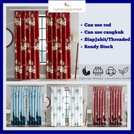 Cangkuk Rod Pocket Hook Type 2in1 Modern Langsir/Curtain Tingkap Murah/Cheap Semi Blackout Window for bedroom/door/pintu