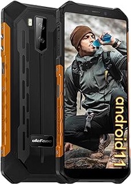 Ulefone Armor X5 Rugged Cell Phones Unlocked (2020), 5.5 inch Screen, Android 10, 3GB + 32GB, 13MP + 2MP Dual Rear Cameras, Waterproof, Military Grade Smartphone, Face ID, NFC, OTG, WiFi -Orange
