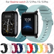 Silicone Watch Strap For Realme watch 3 2 2Pro S Spro Wristband Bracelet Replacement band