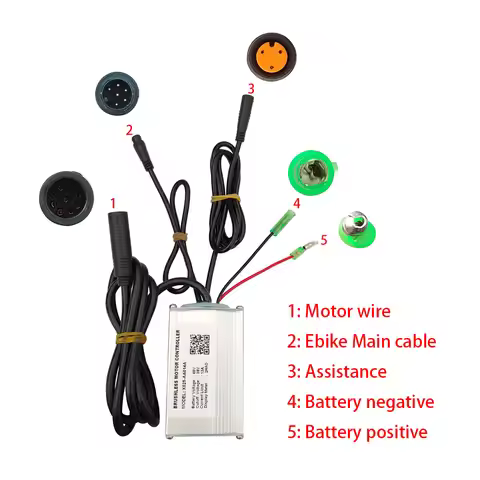 X025-AA014A 48V E-bike Brushless Motor Controller 13A for 2HAO Protocol Display Electric Scooters MT