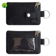 MEIHUAA Slim Zip Lanyard Wallet with RFID Block & ID View Window