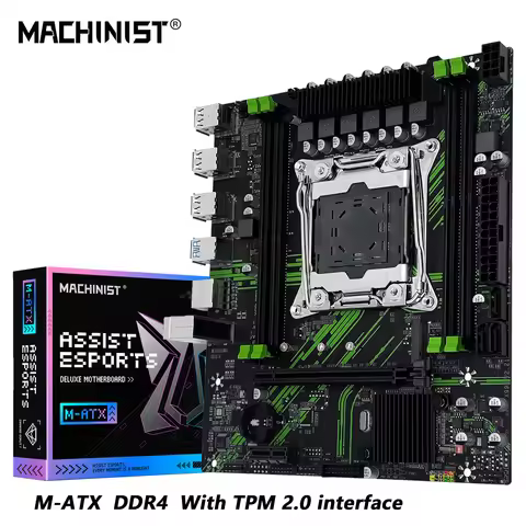 MACHINIST X99 PR9 X99 Motherboard Support LGA 2011-3 Intel Xeon E5 V3&V4 CPU DDR4 RAM SATA/NVME M.2 