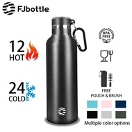 FJbottle Large capacity Vacuum Flask Insulated Tumbler Hot And Cold Thermoflask With Cup brush