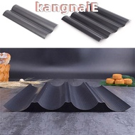 KANGNAI Baguette Mold, Nonstick Waves Baguette Baking Tray,  Bakeware Baking Tool 2/4 Grooves French