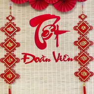 Letter Large size 55cm Doan VienCNY made of 3mm red velvet foam to decorate curtains, walls, backdro