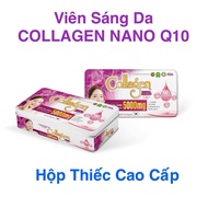 Supper Collagen Nano Q10 Glutathione Skin Beauty Tablet - Reduce Slingshotm, dry skin, prevent wrinkles, anti-aging - Tin box 60 capsules