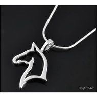 Fashion Cute Animals Hollow Horse Necklaces Charm Equestrian Pendants Women Girls Jewelry