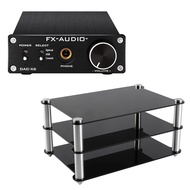 FX-Audio DAC-X6 DAC Headphone amp Combo and KGUSS Mini Audio Rack Black