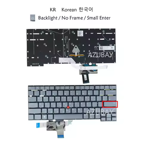 Backlit Gray Keyboard For Lenovo Thinkpad T14s Gen 2 20WM 20WN 20XF 20XG, P1 Gen 4 20Y3 20Y4, X1 Ext