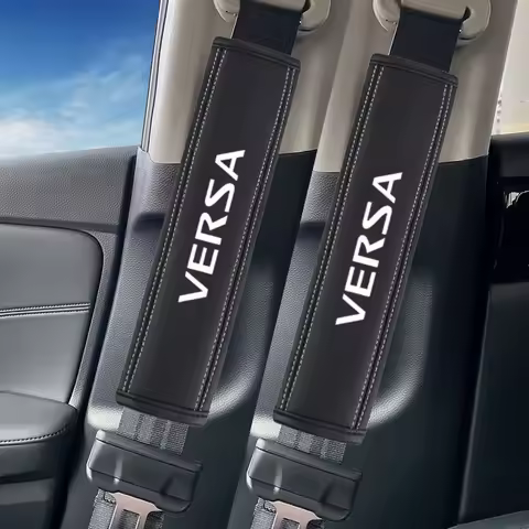 Car Seat Belt Nappa Leather Safety Belt Shoulder Covers Interior for Nissan Versa Sentra Maxima Alti
