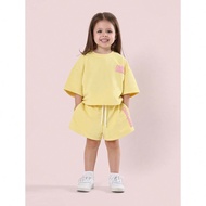 Bộ đồ chơi hai mảnh mùa hè Cool Vibes cho trẻ em, áo crop top và quần short thoải mái, đồ mặc ở nhà