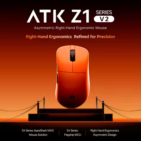 ATK Blazing Sky Z1 V2 Ultimate Wireless Mouse PAW3950 Ultra Dual 8K Gaming Mouse Ergonomic Self Deve