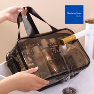 Double-Layer Transparent Waterproof Cosmetic Skincare Storage Travel Bag Beg Kosmetik Kalis Air Luts
