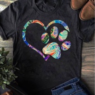 Animal Rescue Shirt Dog Paw Print Tie Dye Rainbow Dog Love T-Shirt - Dog Mom Dog Lover Shirt Dog Lov
