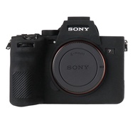 Camera Case for Sony A74 A7M4 A7IV- Protective Silicone DSLR Skin Cover, Detachable Cage, Shockproof