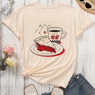 Twin Peaks Ring Owl shirt female Pastel 2000s graphic Punk 80s korean clothes tshirt Retro women kor