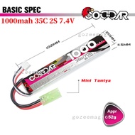 CODDAR แบตเตอรี่ Lipo 1000mAh 35C 2S/3S 7.4V/11.1V เฮลิคอปเตอร์สี่ใบพัดสำหรับแข่ง FPV โดรนรถแข่ง RC 
