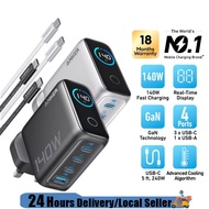 Anker Charger 140W PD 3.1 Fast Charging 4-Port GaN USB C Charger Foldable Laptop Charger