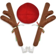 汽車用 聖誕節 鹿角裝飾 深啡色 聖誕裝飾 車頭鹿角 汽車鹿角