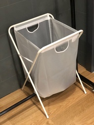 IKEA Jall Foldable Dirty Clothes Bathroom Laundry Bag Laundry Storage Basket With Stand Bakul Baju K