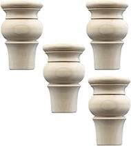 Furniture Legs,Wood Table Legs Replacement Cabinet Feet Natural Solid Wood Sofa Support Feet Mats Co
