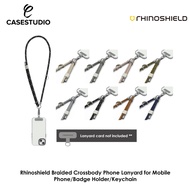 Rhinoshield Braided Crossbody Phone Lanyard for Mobile Phone/Badge Holder/Keychain (Lanyard Card Not Included)
