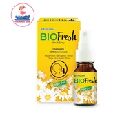 BIOFRESH MOUTH SPRAY 15ML ไบโอเฟรช สเปรย์ คาโมมายล์ Biopharm สเปรย์สำหรับ ช่องปาก และ ลำคอ