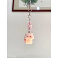 【小猪乒乓球】手作ccd挂绳串珠自制少女心ins风手机链咕本挂件链 【Piggy Ping Pong Ball】Handmade CCD beaded lanyard, DIY girly ins-s